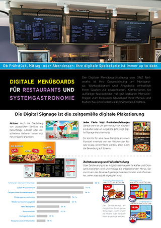 Digiale Menuebords Restaurants Gastronomie A4-Flyer Download - DNZ-Networks