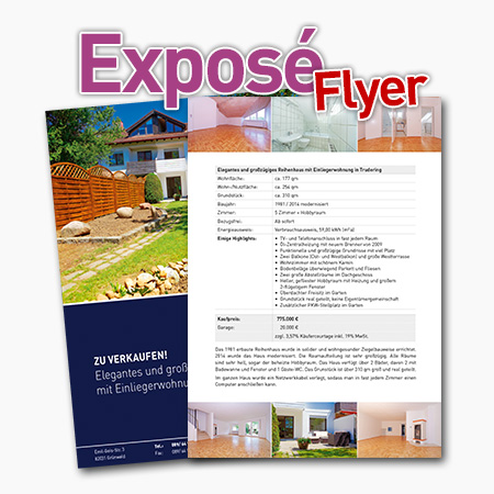 Expose Flyer für Immobilienmakler