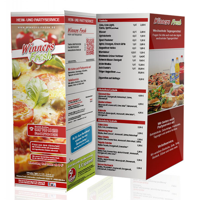 Speise-Flyer-Pizzeria-Take-Away-Menukarte-Lieferdienst-Take-Away-Speisekarte-8-Seiten-DNZ-Networks