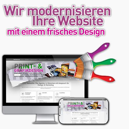 Website Modernisierung - Homepage mit frischem Design