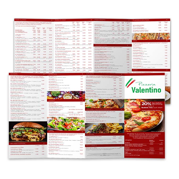 Speiseflyer-Speisekarte-Italienisch-Pizzeria-Gastronomie-A5-Lang-DNZ-Networks