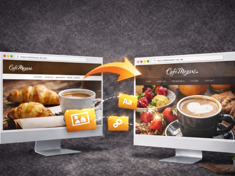 Webseiten Umzug CafeMozart
