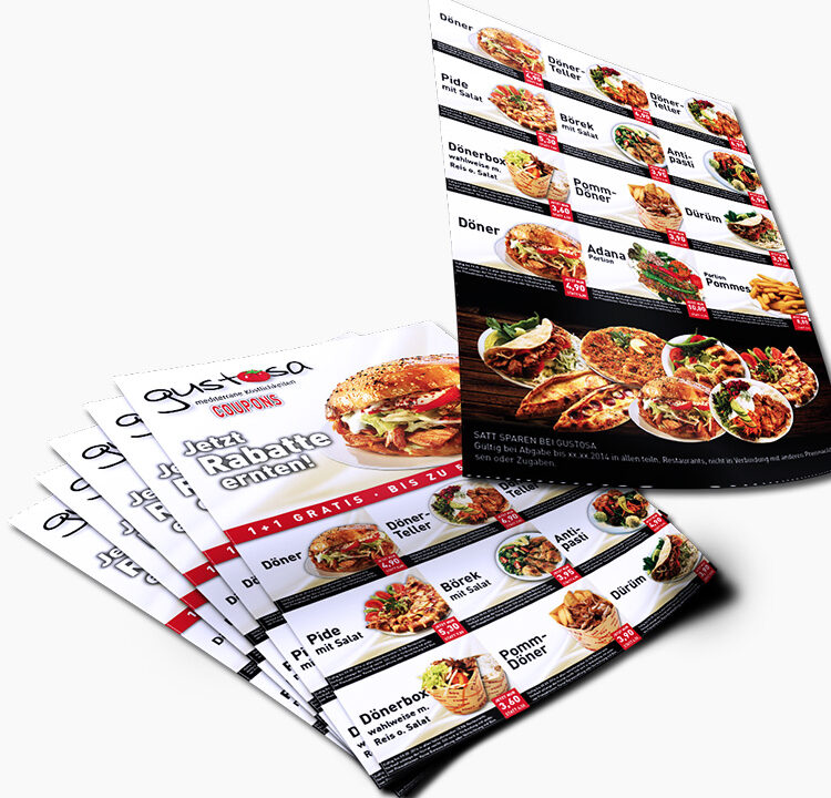 Coupon-Bogen-Gustosa-Doener-Abriss-Rabatt-Marken-Gastronomie-Lieferservice