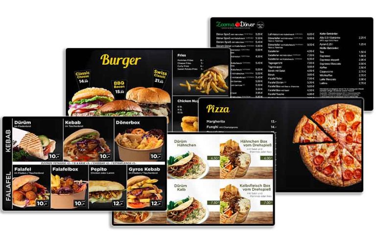 Digital-Signage-Digitale-Menuboards-Content-Inhaltserstellung-Gastronomie-Restaurant-Imbiss-DNZ-Networks-768x490