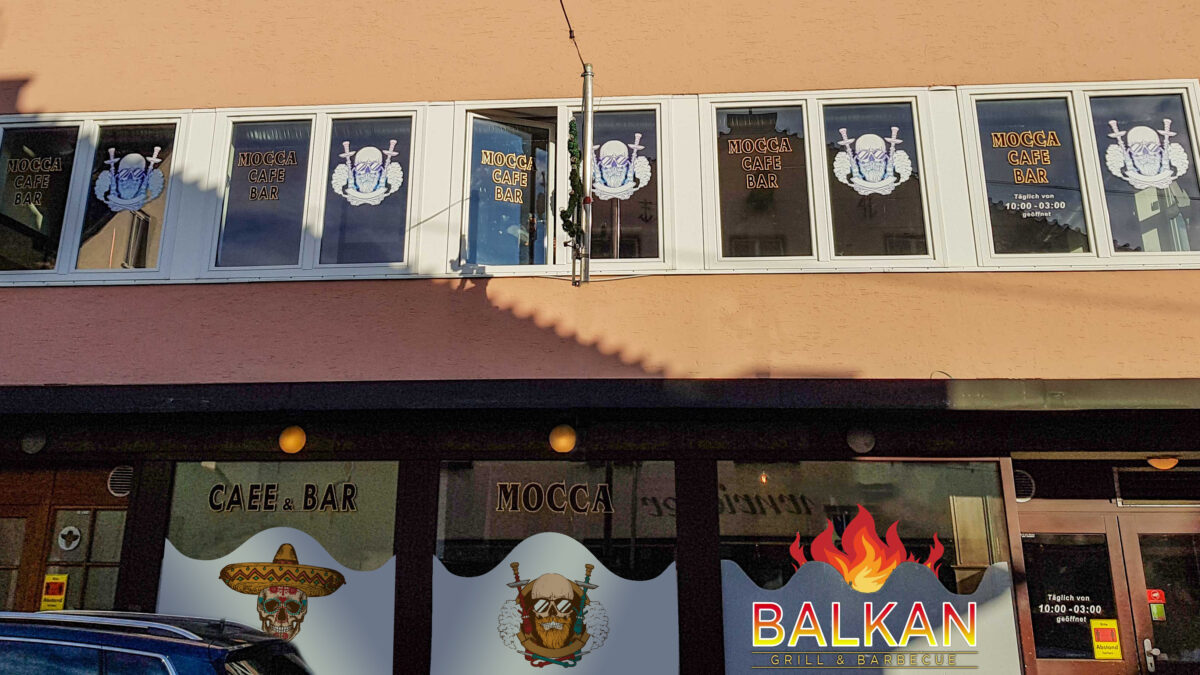 Fenster Folierung Mocca Cafe Bar