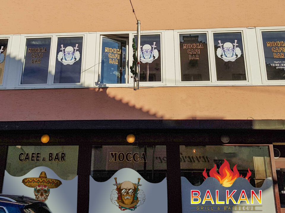 Fenster Folierung Mocca Cafe Bar