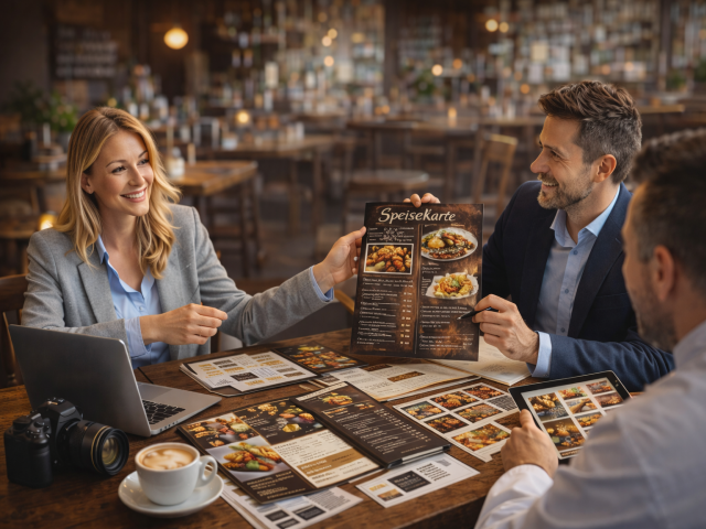 Design-Gestaltung der Menükarten für Ihr Gastronomie
