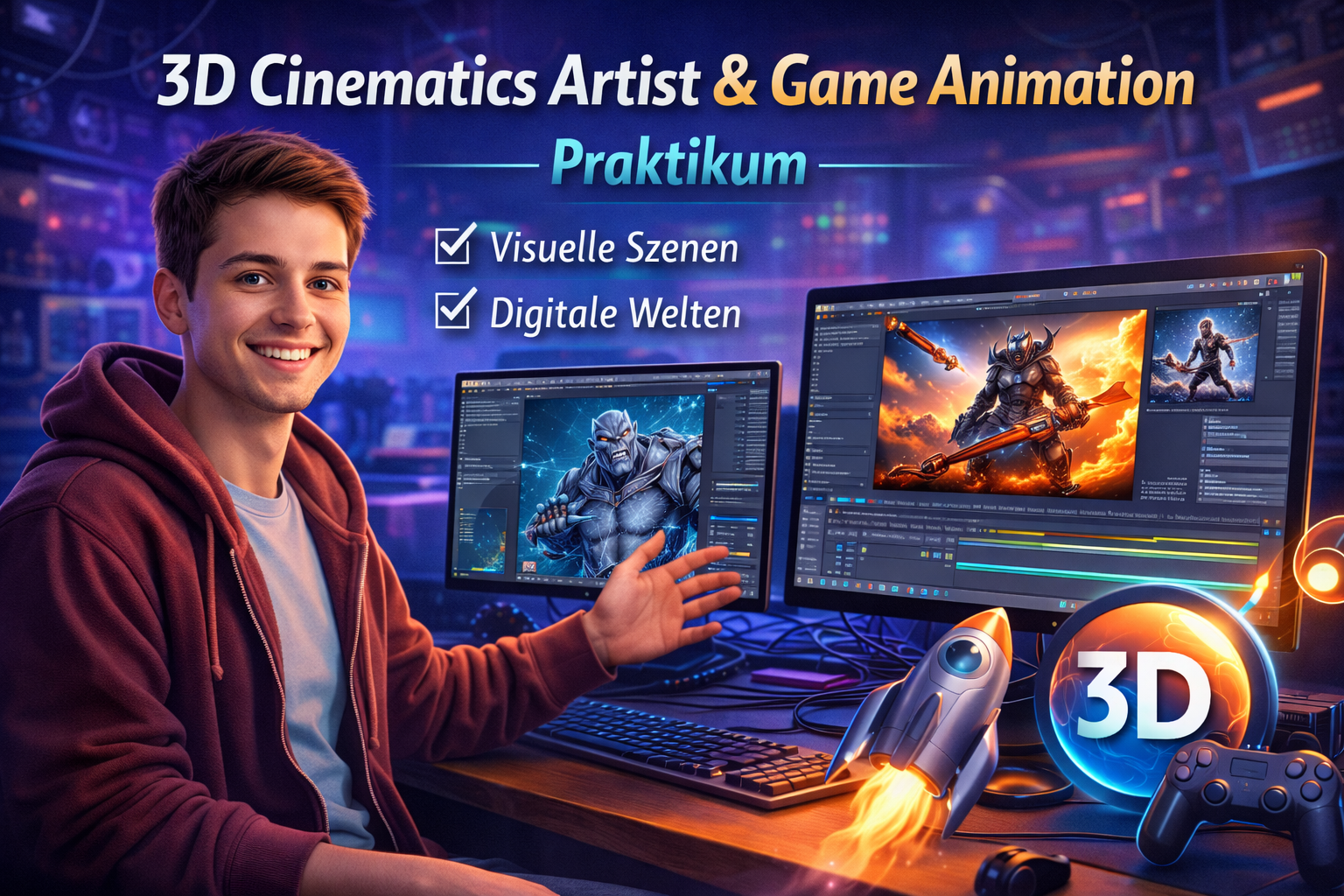 3D Cinematics Artist & Game Animation Praktikum